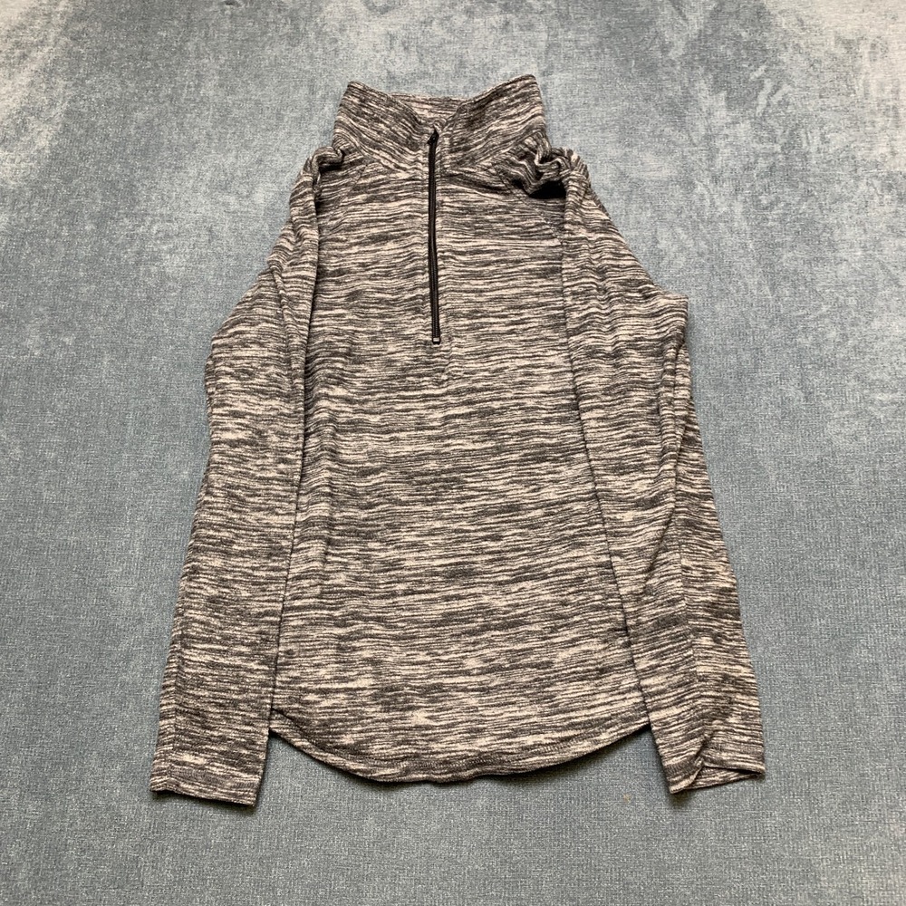 St. John's Bay Fleece Sweatshirt Womens Small Dark Gray Winter Classic 1/4 Zip